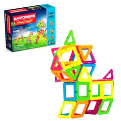 Magformers Creator Neon Color Set (60-pieces) Magnetic Building Blocks, Educational Magnetic Tiles Kit , Magnetic Construction STEM Set