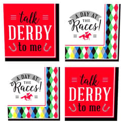 FAKKOS Design Kentucky Derby Party Supplies Horse Race Cocktail Beverage Napkins 32 Count