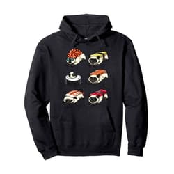 BoredKoalas Siamese Sushi Siamese Japanese Funny Siamese Feline Cat Lover Gift Pullover Hoodie