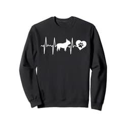 Französische Bulldoggen Geschenkideen Französische Bulldogge Herzschlag Hunderasse Hunde Geschenk Sweatshirt
