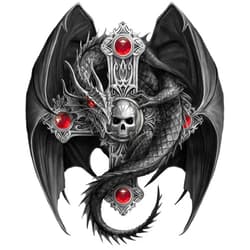 HOT STUFF MERCHANDISE Dragon Cross Anne Stokes DIE-Cut AUTO Sticker