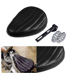 NATGIC Har*ley Motorcycle Solo Seat Cushion Baseplate Spring Seat Pad Saddle Bracket for Har*ley Cruiser Bobber Chopper Har*ley Honda Yamaha Suzuki Kawasaki (New-Black)