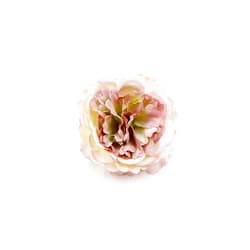 Qfkj Reusable 2pcs 8cm Artificial Silk Peony Flower Head for Wedding Home Christmas Decoration DIY Flower Wall Scrapbook Box Headwear Artificial Flowers (Color : Pink Greenish)