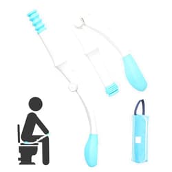 TYYIHUA Portable Toilet Aids for Wiping - 15.7” Press to Fold Long Reach Comfort Bottom Buddy Wiping Aid - Travel Butt Wiper for Disabled,Elderly,Pregnant