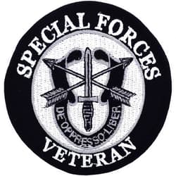 Artisan Owl United States Army Special Forces Veteran Patch De Oppresso Liber, with Iron-On Adhesive