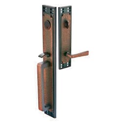 EMTEK Arts & Crafts Tubular Entry Set w/Matching Finish Belmont Knob - Available in 3 Finishes - 4812BTUS10B - Oil Rubbed Bronze (US10B)