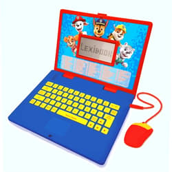 LEXIBOOK JC598PAi1 Paw Patrol - Educational and Bilingual Laptop French/English - Toy for Child Kid (Boys & Girls) 124 Activities, Learn Play Games and Music with Chase Marshall - Red/Blue