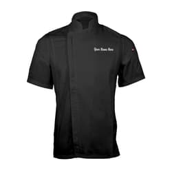 ChefsCloset Personalized Short Sleeve Embroidered Zipper Chef Coat