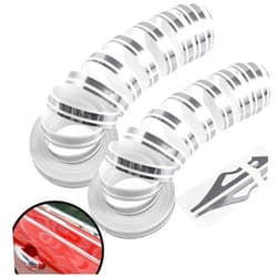 Luminuti 2 Pcs 32 Ft Silver Car Waistline Body Pinstripe Sticker, Striping Tape for Cars, Motorcycles, Boats, Musical Instruments