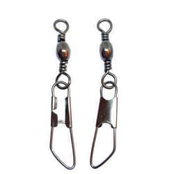Unclesportinfof Unclesport 100Pcs Fishing Barrel Swivel with Safety Snap Saltwater Freshwater Ice Fishing Gear Bass Fishing Line Swivel 8LB-88LB