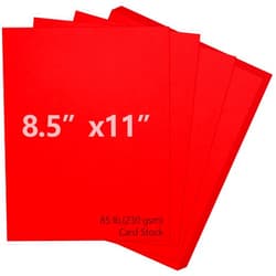 Joyberg Red Cardstock 8.5 x 11, 230gsm Cover Cardstock Paper, 85 Lb Heavy Card Stock for Printer, Card Stock Paper for Invitations, Scrapbooking, Crafts, Diy Cards, Decoration, Drawing (30 Sheets)