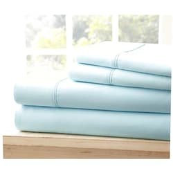 Royal Bliss 1900 Royal Bliss Split California King Collection 1900 Egyptian Quality Bed Sheet Set with 2 36X 84 Fitted 1 Flat and PCases. Wrinkle Free Shrinkage (Aqua Split California King)