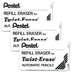 Pentel Eraser Refills, E10, 3/Tube, Sold as Pack of 3
