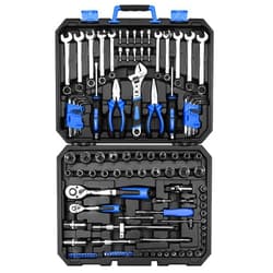 DEKOPRO 118 Piece Tool Kit Professional Auto Repair Tool Set Combination Package Socket Wrench with Most Useful Mechanics Tools