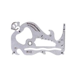 Zootility Tools Wallet Multi-Tool, PocketMonkey 12-in-1 Credit Card Tool, Bottle Opener, Stainless Steel, MADE IN USA