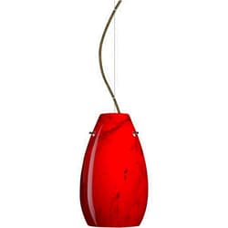 Besa 1KX-4126MA-BR Art Glass One Light Pendant from Pera Collection in Bronze / Dark Finish,