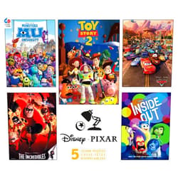 Ceaco - 5 in 1 Multipack - Disney/Pixar -Monsters University (MU), The Incredibles, Toy Story 2, Cars, & Inside Out - (2) 300 Piece, (2) 500 Piece, (1) 750 Piece Jigsaw Puzzles