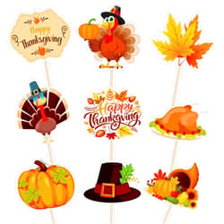 M1NTP1US + 144PCS Thanksgiving Cupcake Toppers Toothpicks Decorations - Turkey Day Fall Picks Food Appetizers Sticks Party Supplies