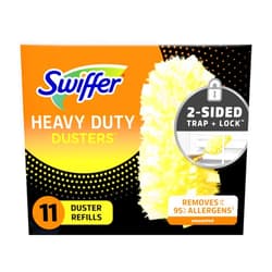 Swiffer Dusters Refill for Cleaning, Feather & Microfiber Duster Disposable Alternative, For Dusting Furniture, Blinds, Ceiling Fans, Walls, Helps Remove Allergens, Heavy Duty, Unscented, 11ct