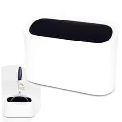Vitisyao Universal Cat Litter Scoop Holder, Scoop Caddy Works with Most Cat Litter Scoops, Small Trash Can (Litter Scoop Not Included) (White)