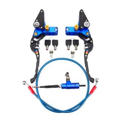 GOOFIT 22mm CNC Motorcycle Hydraulic Clutch Brake Pump Master Cylinder Lever Adjustable Universal for Motorcycle Pocket Dirt Bike ATV 125cc -250cc Vertical Off Road Scooter Blue