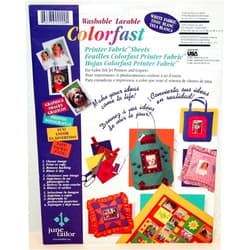 June Tailor Colorfast Sew-In Ink Jet Fabric Sheets 8.5x11 3/Pkg-White