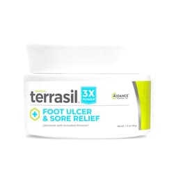 terrasil Foot Ulcer Cream & Sore Relief, Natural Relief & Fast Soothing Treatment, Healing Cream for Leg Ulcers & Sores. 3X Action (1.5 oz)
