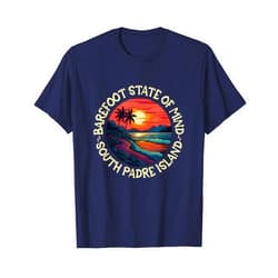 Funny Beach Sayings Quotes for Summer Tees & Gifts South Padre Island Beach Barefoot Funny Beach Sayings T-Shirt