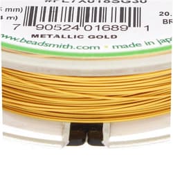 The Beadsmith Flex-Rite 7 Strand Nylon Coated, Stainless-Steel Beading Wire, Jewelry Making Supply (.018 Dia, Gold - 30 Ft)