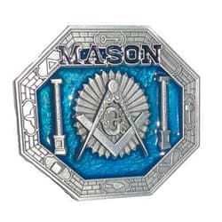 Ivory Falcon® Freemason Mason Square and Compass Belt Buckle