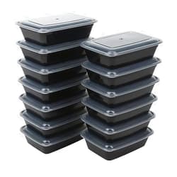 Ruthy's Outlet Meal Prep Containers W/Lids -Square Food Storage – BPA-Free| Stackable | Microwave | Freezer & Dishwasher Safe | Reusable Lunch Bento Box Portion Control & Planning (150 Pack, 16 oz)