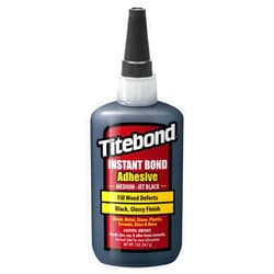 Titebond Instant Bond Medium Adhesive, Home Repair, Woodworking, Crafts, Pen Adhesion, Hairline Cracks, Jet Black, 2 Oz. 8211