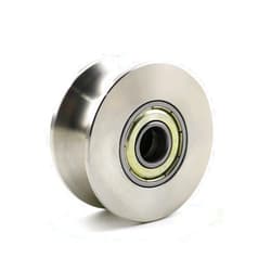 Heyous U Groove Stainless Steel Silent Pulley - 600LB, Silver Tone