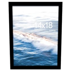 Fisnish 14x18 Picture Frame, Classic Black Poster Frame for Horizontal or Vertical Wall Mounting, 1 Pack