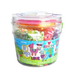 Perler 80-42975 Llama Love Fused Bead Activity Bucket with Patterns and Pegboards, Multicolor, 8505pcs