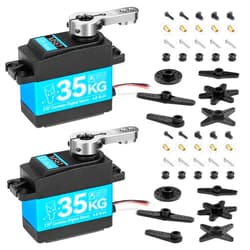 Miuzei 35kg High Torque Coreless Servo Motor Metal Gear Digital Stainless Steel Gear Servo Steering for Arduino 1/8 1/10 RC Car Robotic DIY 270 Degree (2)