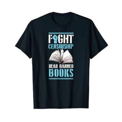 Nerdy Literary Essentials For Banned Book Reading Fight Censorship Read Banned Books Literary Teacher T-Shirt