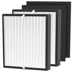 GoKBNY 2-Pack BF35 True HEPA Replacement Filter Compatible with A len BF35 for BreatheSmart Classic Purifier, 2×2-in-1 H13 True HEPA Filters + 2×Carbon Pre-Filters（Pure True HEPA Filter Version）