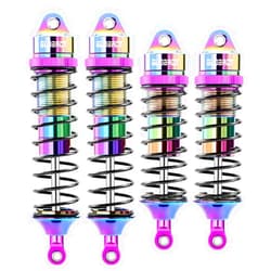 GLOBACT RC Oil Shocks Absorber Colorful RC Shock Absorber Damper Set for Traxxas Slash 2WD/4x4 Stampede Rustler Bandit Hoss F-150 1/10 RC Upgrade Parts Replace 5862 (4PCS)