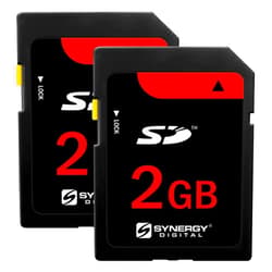 Synergy Digital 2GB Secure Digital SD Memory Cards, Compatible with Fujifilm FinePix XP150 Digital Camera - Pack of 2