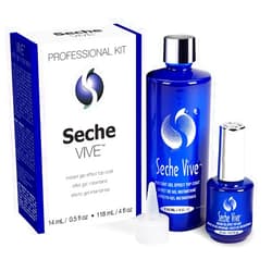 Seche Vive Professional Kit, Instant Gel Effect Top Coat for Nail Polish, 4 oz & 0.5 oz Refill