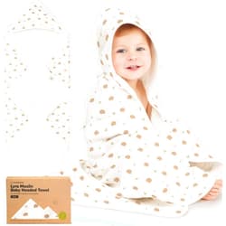 KeaBabies Muslin Baby Bath Towels with Hood for Girls, Boys, Large Organic Cotton Hooded Baby Towels for Newborns, Toddlers, Infant, Kids, Soft Absorbent Newborn Bath Essentials Gift Set (Bruce)