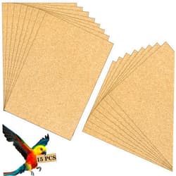 Clyairmao Gravel Paper for Bird Cage,Birdcage Liner Papers Cuttable Gravel Liner Sea Sand Paper Pet Animal Cages Cushion Great for Hard-Billed Birds Parrot | Clean Safe & Aids in Digestion (15 PCS - 17