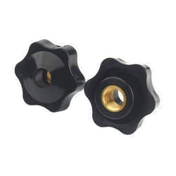 Xiedeai 10Pcs Hardware Tools Plastic Head Star Clamping Nut Knob M5 Head Diameter 32mm Female Thread Hand Grips Knurled Knobs