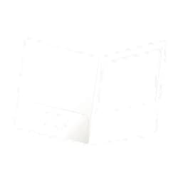Oxford Laminated Twin-Pocket Folders, Letter Size, White, Holds 100 Sheets, Box of 25 (51704EE)