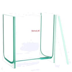 stonylab TLC Developing Tank, Heavy Duty Borosilicate Glass Square Chromatography TLC Developing Chamber with Lid for Lab Research, 3.94 x 3.94 inch