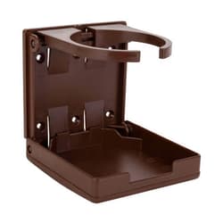 Camco Camper/RV Drink Holder - Features Adjustable Space-Saving Design & Holds Almost Any Size Mug, Cup, Bottle or Can - Extra Cup Holder for Cars, Trucks, RVs, Vans, Boats, and More - Brown (44043)