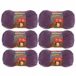 Bernat Softee Chunky Yarn (6-Pack) Dark Mauve 161128-28323