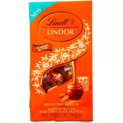 Lindt LINDOR Almond Butter Milk Chocolate Truffles, 5.1 oz. Bag Almond Butter 5.1 Ounce (Pack of 1)