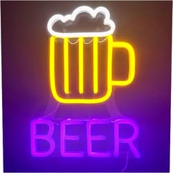 Vasten Miller Lite Neon Light Sign Lighted Beer Signs LED Neon Signs Beer Bar Pub Recreation LED Neon Lights Art Wall Decorative Sign 12v power adapter included